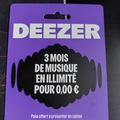 Vente: Carte d'abonnement Deezer 3 mois (54€)