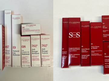 Buy Now: 50x NEW/SEALED BOXED CLARINS COSMETICS LOT BOXED - ASSORTED 