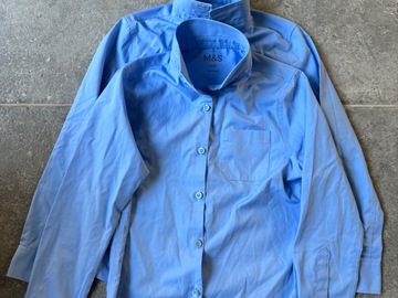 FREE: M&S Blue School blouses - Age 8-9