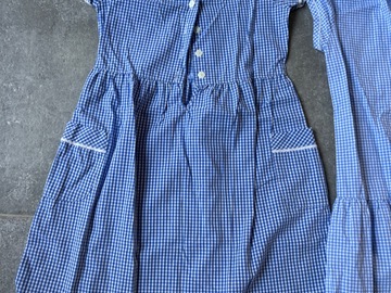 FREE: Blue / White School Summer Dresses - Age 9 & 10