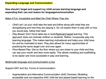 Digital Resource: Home Program+Activities (Functional Language Expansion-Analytic)