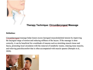 Digital Resource: Circumlaryngeal Massage(CLM) Handout