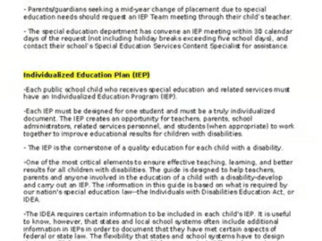 Digital Resource: IEP "Know All" For Parents, Guardians and Associated Professional