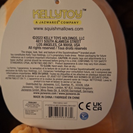 RARE Squishmallow MISPRINT Label