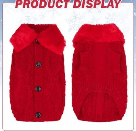 KOOLTAIL Dog Sweater Knit Turtleneck Cold Weather Extra Fleece Do