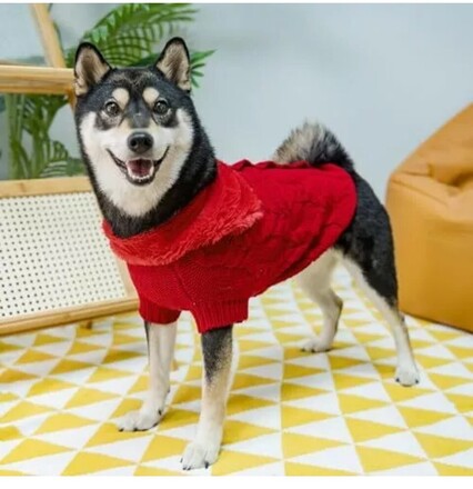 KOOLTAIL Dog Sweater Knit Turtleneck Cold Weather Extra Fleece Do