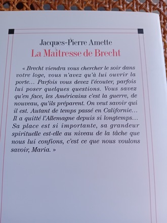 La maîtresse de Brecht - Jacques-Pierre Amette - Albin Michel