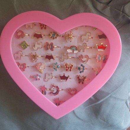 12x 36pc Adjustable Kids Party Rings w/ display 