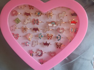 Bulk Lots: 12x 36pc Adjustable Kids Party Rings w/ display 