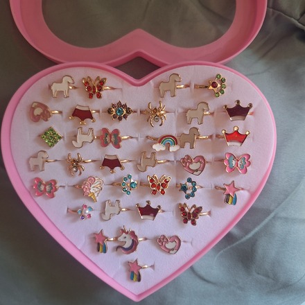 12x 36pc Adjustable Kids Party Rings w/ display 