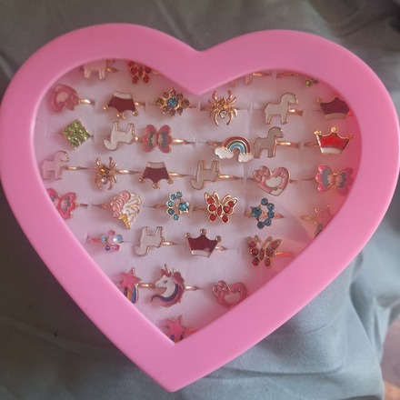 36 Character Rings w/ Heart Display
