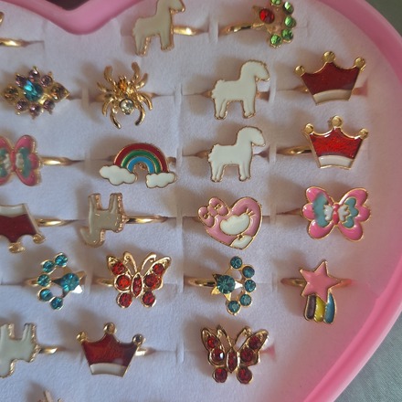 36 Character Rings w/ Heart Display