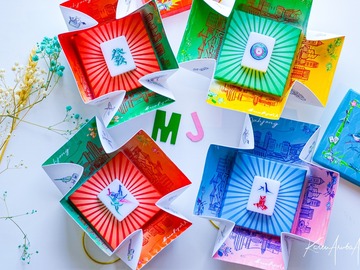  : New! HK Hand-carved Mahjong & City Landscape Illustration