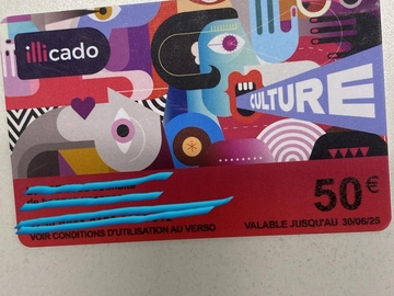 Vente: Carte illicado Culture (50€)