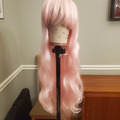 Selling with online payment: Long Pink Curly Wig