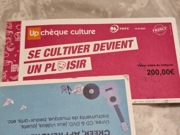 Vente: Chèques Culture Up (200€)