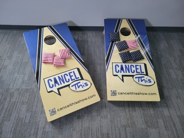 Renting out with online payment: "Cancel This" Custom Cornhole Boards