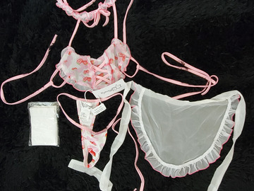 Selling with online payment: Meowcos Strawberry Maid Set, Size S