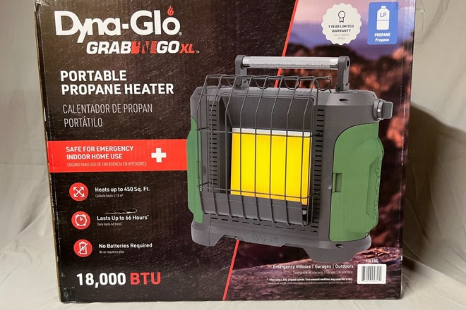Dyna glo portable propane heater outlet