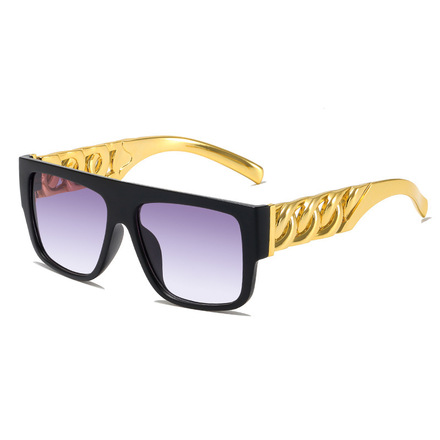 50 pairs of men's hip-hop exaggerated punk gold glasses