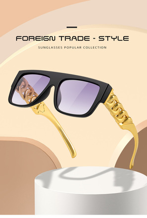 50 pairs of men's hip-hop exaggerated punk gold glasses