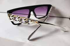 Buy Now: 50 pairs of men's hip-hop exaggerated punk gold glasses