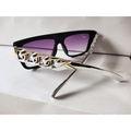 Bulk Lots: 50 pairs of men's hip-hop exaggerated punk gold glasses