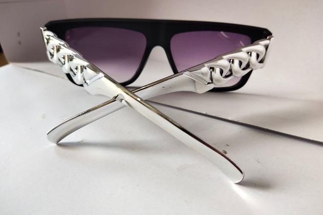 50 pairs of men's hip-hop exaggerated punk gold glasses