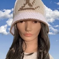 Sale retail: Bob - panama au crochet fait main,acrylique multicolore 