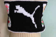 Vente au détail: Modèle unique.Chic top bustier multicolore au crochet fait main 