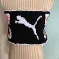 Vente au détail: Modèle unique.Chic top bustier multicolore au crochet fait main 