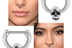 Bulk Lots: 50pcs personalized popular anti-allergic nose and lip rings