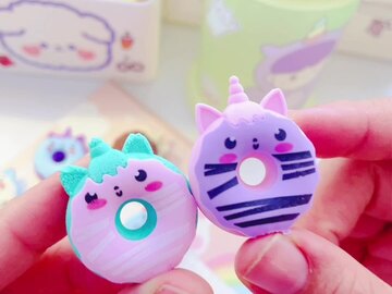 Bulk Lots: 100pcs donut unicorn cute cartoon eraser