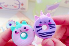 Bulk Lots: 100pcs donut unicorn cute cartoon eraser