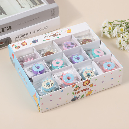 100pcs donut unicorn cute cartoon eraser