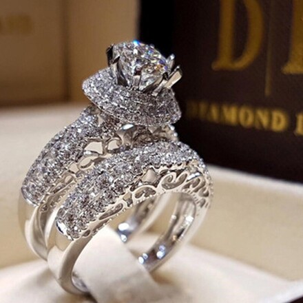 50pcs new hot selling personalized high-end couple rings