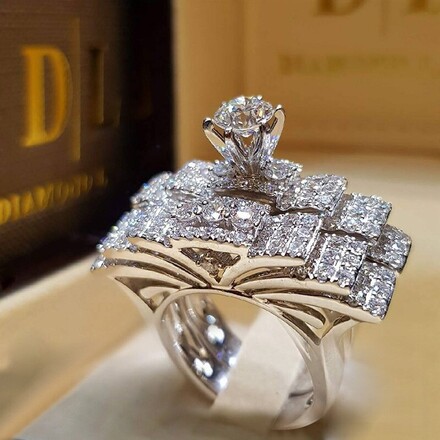 50pcs new hot selling personalized high-end couple rings