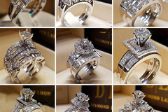 Bulk Lots: 50pcs new hot selling personalized high-end couple rings
