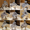 Bulk Lots: 50pcs new hot selling personalized high-end couple rings