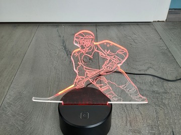 Verkaufen mit Online-Zahlungen: Lampe / Nachtlicht Eishockey-Spieler