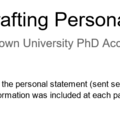 Selling: Brown University PhD Personal Statement & Advice