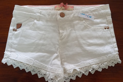 Vente: SHORT BLANC DENTELLE TAILLE 36