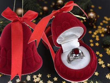 Bulk Lots: 300 Premier Jewelry Garnet CZ Rings inn Gift Box
