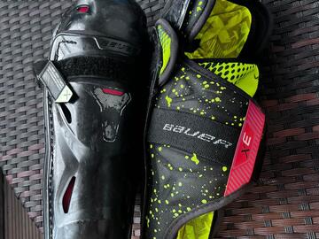Verkaufen mit Online-Zahlungen: Bauer Vapor 3X Junior Größe 12 Schienbeinschoner