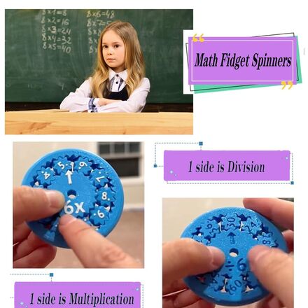 Math Fidget Spinners Educational Toys - 90pcs