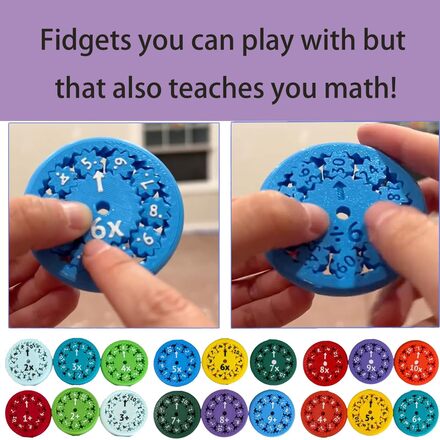 Math Fidget Spinners Educational Toys - 90pcs