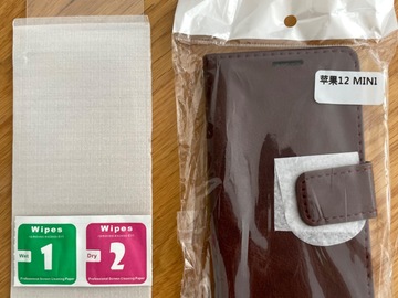 Selling: iPhone 12/13 mini Wallet case & Screen protector film