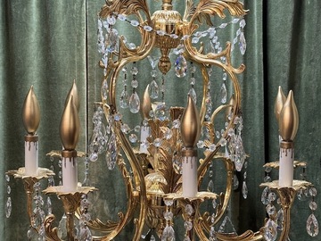 Selling: Antique French Bronze Chandelier