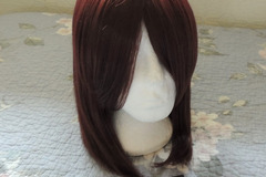 Selling with online payment: Maroon Shoulder-Length Bob Silky Wig