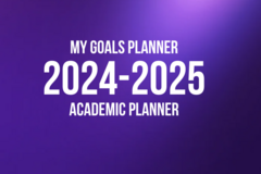 Selling with online payment: 2024-2025 Academic MTJM Purple Goals Planner- 8" x 10" Week to Vi